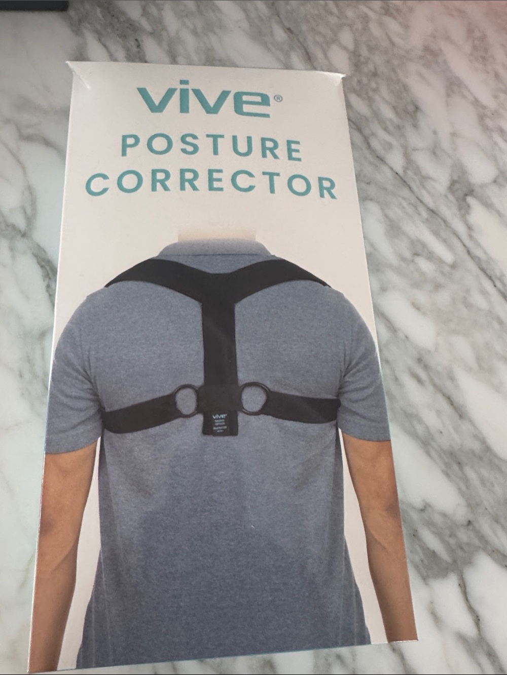 Vive Men's Black Posture Corrector - Comfortable Adjustable Support